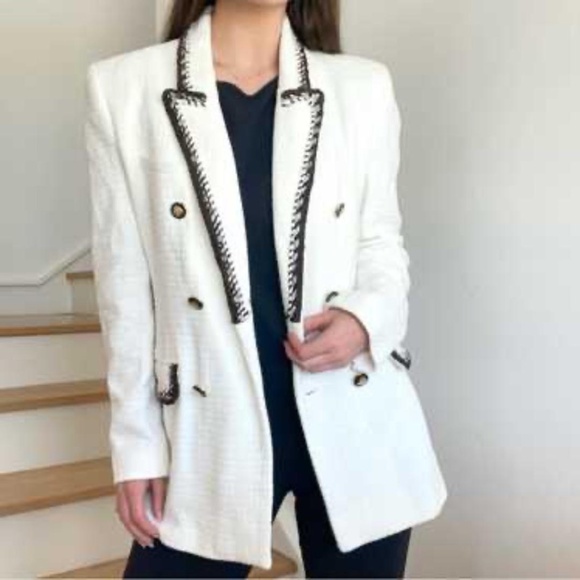 ZARA Textured Blazer - Picture 1 of 16